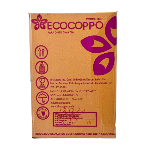 Copo Descartável Plástico 180ml PP – Pacote c/100 Unidades – EcoCoppo (Caixa com 2500 Copos, 25x100)