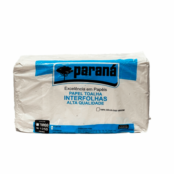 Papel Toalha Interfolhas Celulose c/1000 – Paraná 20x21cm (Embalagem Azul Leitoso) - Image 2