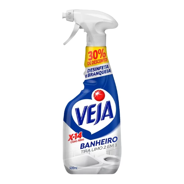 Limpador de Limpeza Pesada X-14 – 500ml, Cloro Ativo (Frasco Branco)