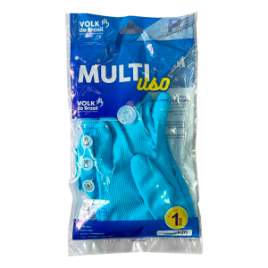 90- LUVA LATEX MULTIUSO VOLK - AZUL CA 10695 TAM P